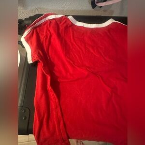 Rue 21 red crop top very top w designing